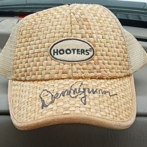 Autographed hooters hat Denny Crum